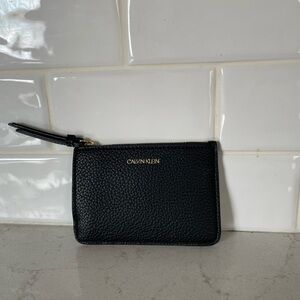 Calvin Klein Leather Mini Wallet Black One Size